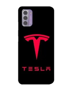 Чехол для Nokia G42 с картинкой «Tesla Red Logo»