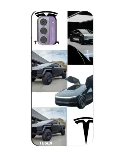 Чехол для Nokia G42 с картинкой «Коллаж Cybertruck Tesla»