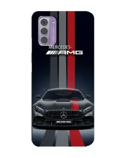 Чохол для Nokia G42 з картинкою «Mercedes — білий карбон»