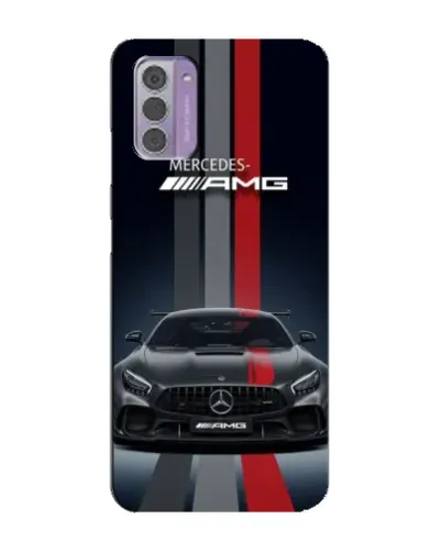 Чехол для Nokia G42 с картинкой «Mercedes — белый карбон»