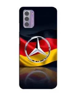 Чехол для Nokia G42 с картинкой «Mercedes — флаг Германии»