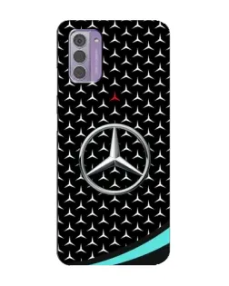 Чехол для Nokia G42 с картинкой «Mercedes — бирюзовый акцент»