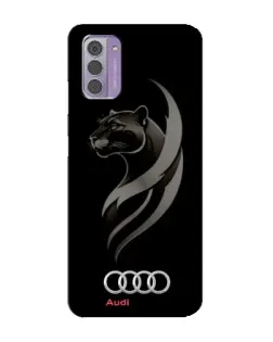 Чехол для Nokia G42 с картинкой «Графика — пантера и Audi»