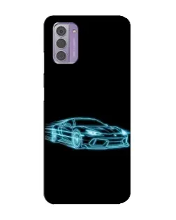 Чохол для Nokia G42 з картинкою «Неоновий контур Lamborghini»