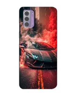 Чохол для Nokia G42 з картинкою «Lamborghini червоний дим»