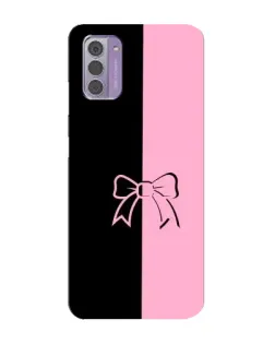 Чехол для Nokia G42 с картинкой «Половинки банта»