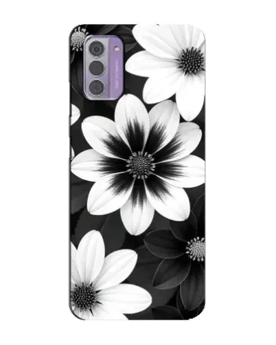 Чехол для Nokia G42 с картинкой «Монохромные астры»