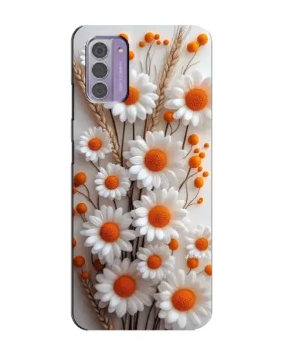 Чехол для Nokia G42 с картинкой «Белые сухоцветы»