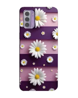 Чохол для Nokia G42 з картинкою «Ромашки на фіолетовому»