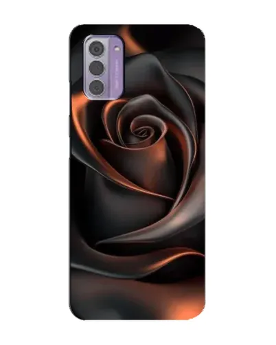 Чехол для Nokia G42 с картинкой «Шелковая черная роза»