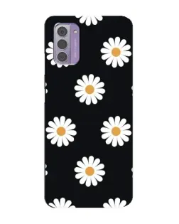 Чохол для Nokia G42 з картинкою «Ромашки на чорному»