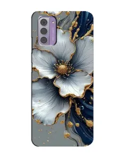 Чохол для Nokia G42 з картинкою «Біла квітка та золотий флюїд»