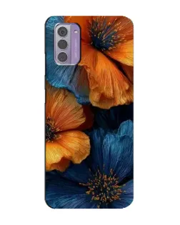 Чохол для Nokia G42 з картинкою «Яскрава синьо-помаранчева флора»