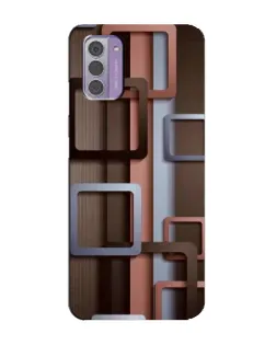 Чохол для Nokia G42 з картинкою «Коричневі об'ємні квадрати»