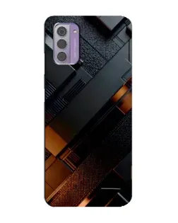 Чехол для Nokia G42 с картинкой «Черные геометрические блоки»