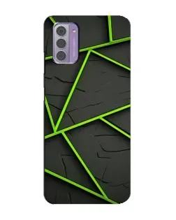 Чехол для Nokia G42 с картинкой «Зеленые геометрические линии»