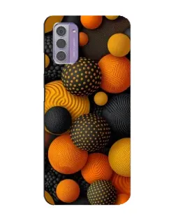 Чехол для Nokia G42 с картинкой «Объемные оранжевые сферы»