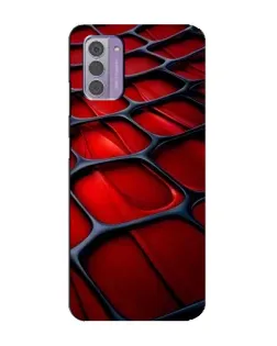 Чехол для Nokia G42 с картинкой «Красная глянцевая сетка»