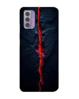 Чехол для Nokia G42 с картинкой «Kрасная лавовая трещина»