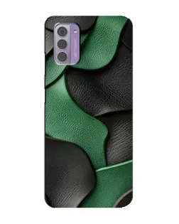 Чехол для Nokia G42 с картинкой «Зеленые кожаные волны»