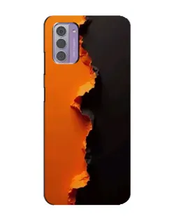 Чехол для Nokia G42 с картинкой «Оранжевый разлом»
