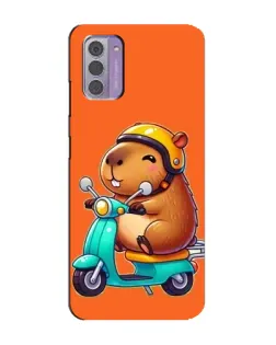 Чехол для Nokia G42 с картинкой «Капибара на скутере»