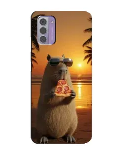 Чехол для Nokia G42 с картинкой «Капибара с пиццей»