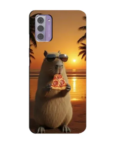 Чехол для Nokia G42 с картинкой «Капибара с пиццей» Чехол для Nokia G42 с картинкой «Капибара с пиццей»
