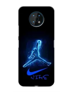 Чехол для Nokia G50 с картинкой «Jordan Neon Blue»