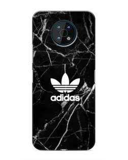 Чехол для Nokia G50 с картинкой «Белый мрамор Adidas»