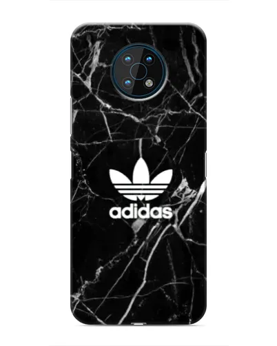 Чехол для Nokia G50 с картинкой «Белый мрамор Adidas»