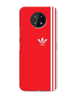 Чехол для Nokia G50 с картинкой «Красный минимализм Adidas»
