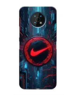 Чехол для Nokia G50 с картинкой «Техногенный стиль Nike»