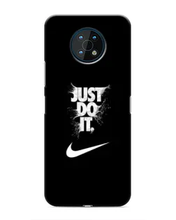 Чехол для Nokia G50 с картинкой «Текстовый принт Nike»