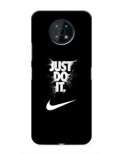 Чехол для Nokia G50 с картинкой «Текстовый принт Nike»