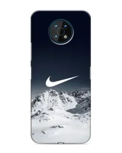 Чехол для Nokia G50 с картинкой «Nike — зимние горы»
