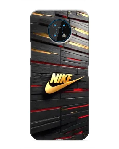 Чехол для Nokia G50 с картинкой «Золотой Nike на металле»