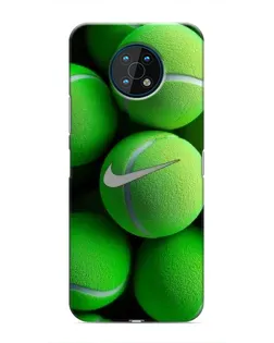 Чехол для Nokia G50 с картинкой «Теннисные мячи Найк»