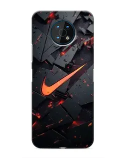 Чехол для Nokia G50 с картинкой «Nike — эффект разломов»