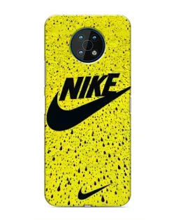 Чехол для Nokia G50 с картинкой «Желтый текстурный Nike»