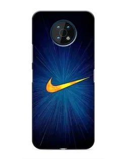 Чехол для Nokia G50 с картинкой «Синий пульс Nike»