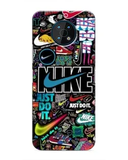Чехол для Nokia G50 с картинкой «Яркий коллаж Nike»