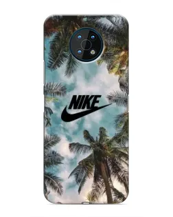 Чехол для Nokia G50 с картинкой «Тропический принт Nike»