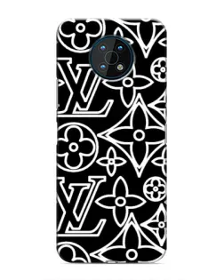 Чохол для Nokia G50 з картинкою «Чорно-білий візерунок LV»