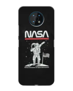 Чехол для Nokia G50 с картинкой «NASA — шагаем по Луне»