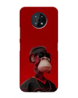 Чехол для Nokia G50 с картинкой «Bored Ape в красном»