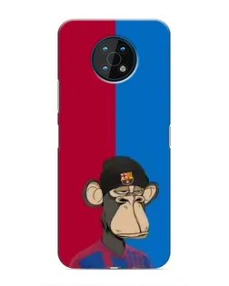 Чехол для Nokia G50 с картинкой «Bored Ape — фанат Барсы»