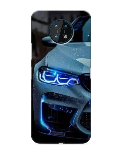 Чехол для Nokia G50 с картинкой «Взгляд BMW с синими фарами» Чехол для Nokia G50 с картинкой «Взгляд BMW с синими фарами»