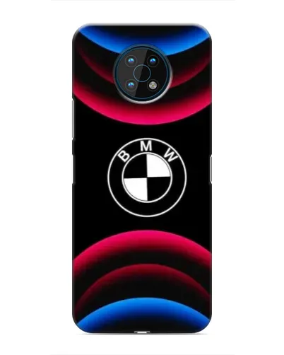 Чехол для Nokia G50 с картинкой «Логотип BMW и неоновые дуги» Чехол для Nokia G50 с картинкой «Логотип BMW и неоновые дуги»