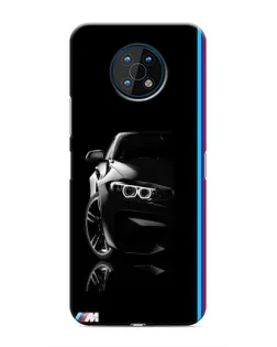 Чехол для Nokia G50 с картинкой «Силуэт BMW в темноте»